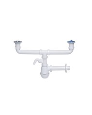 Syfon Zlewu Butelkowy Podwójny Fi 50mm - Wyjście do Pralki/Zmywarki