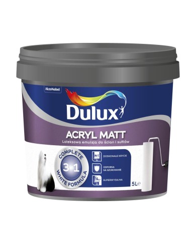 AKZO ACRYL MATT BIAŁA 5L - Farba o wysokiej jakości AKZO ACRYL MATT BIAŁA 5L - Farba o wysokiej jakości