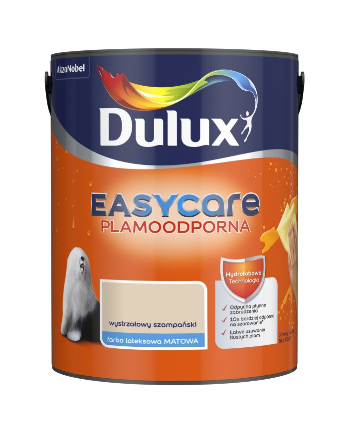 AKZO DULUX EASY CARE Szampański 5L - Wyjątkowa Farba do Wnętrz