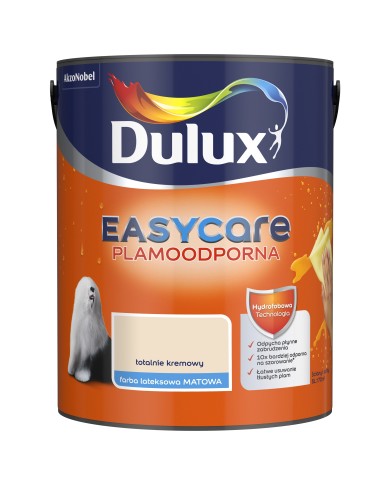 AKZO DULUX EASY CARE 5L - Totalnie Kremowy Farb do Ścian AKZO DULUX EASY CARE 5L - Totalnie Kremowy Farb do Ścian