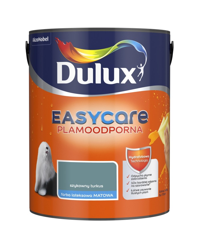 AKZO DULUX EASY CARE - Szykowny Turkus 5L | Farba do wnętrz