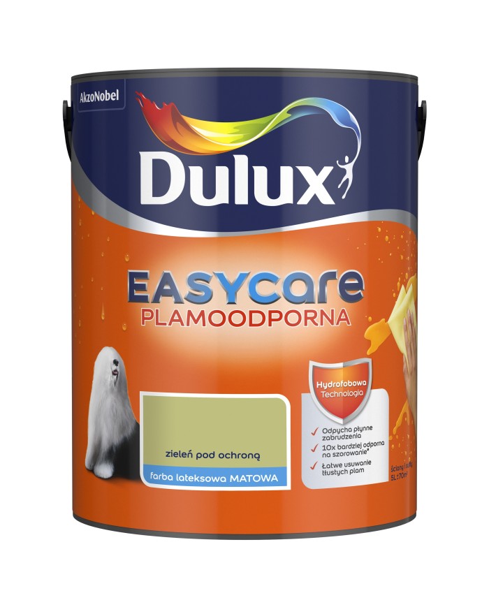 AKZO DULUX EASY CARE Zieleń pod ochroną 5L - Farba do wnętrz
