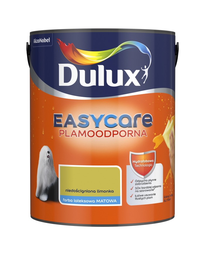 AKZO DULUX EASY CARE Niedościgniona Limonka 5L - Farba do wnętrz