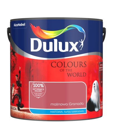 AKZO DULUX KŚ Malinowa Granada 2,5L - Farba do wnętrz AKZO DULUX KŚ Malinowa Granada 2,5L - Farba do wnętrz