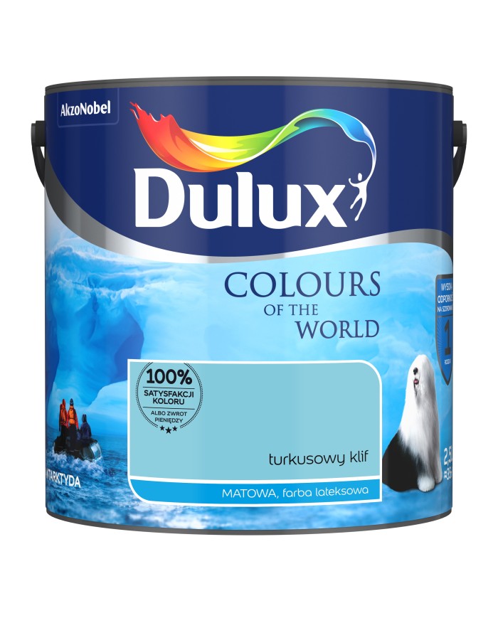 AKZO DULUX KŚ Turkusowy Klif 2,5L - Farba do wnętrz