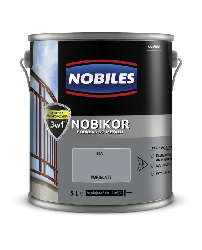 AKZO NOBIKOR Popielaty 5L - Wysokiej Jakości Farba AKZO NOBIKOR Popielaty 5L - Wysokiej Jakości Farba