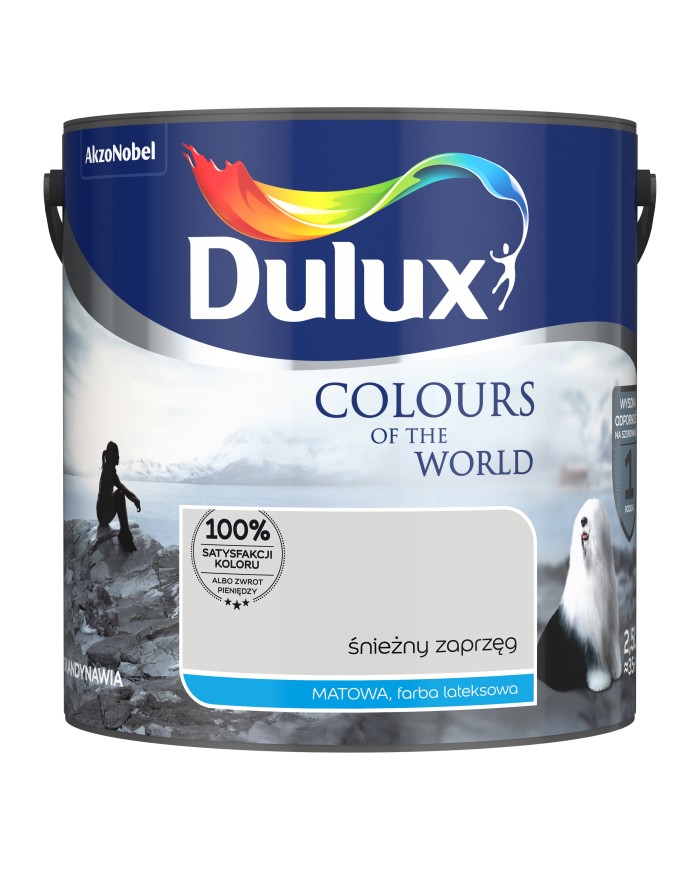 AKZO DULUX KŚ Śnieżny Zaprzęg 2,5L - Farba do wnętrz