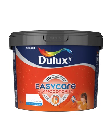 AKZO DULUX EASY CARE Nieskazitelna Biel 9L - Farba do wnętrz AKZO DULUX EASY CARE Nieskazitelna Biel 9L - Farba do wnętrz