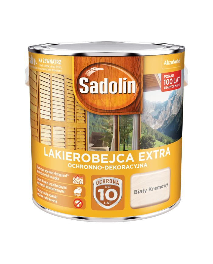 AKZO NB Sadolin Extra Biały Kremowy 2,5L - Farba do wnętrz AKZO NB Sadolin Extra Biały Kremowy 2,5L - Farba do wnętrz