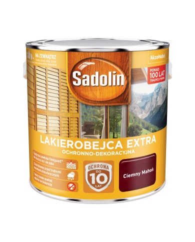 AKZO Sadolin Extra Ciemny Mahoń 2,5L - Farba do Drewna AKZO Sadolin Extra Ciemny Mahoń 2,5L - Farba do Drewna