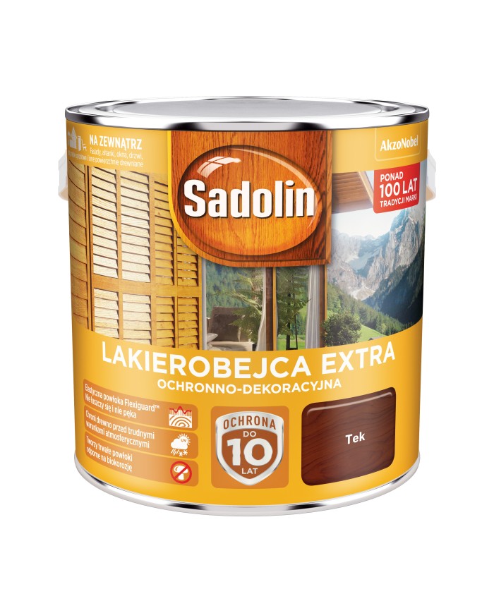 AKZO Sadolin Extra Tek 2,5L - Wysokiej Jakości Farba do Drewna