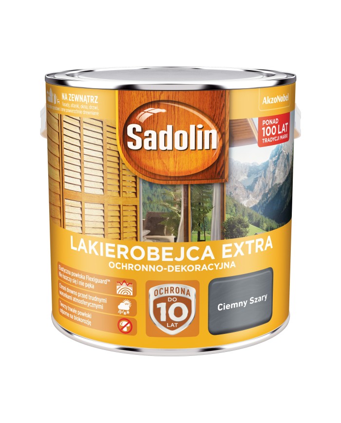 AKZO Sadolin Extra Ciemny Szary 2,5L - Farba do wnętrz AKZO Sadolin Extra Ciemny Szary 2,5L - Farba do wnętrz