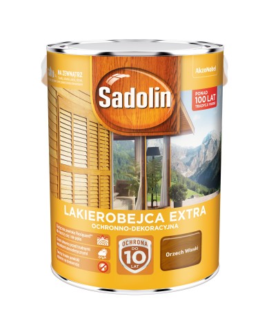 AKZO NB Sadolin Extra Orzech Włoski 5L - Wysokiej Jakości Lakier AKZO NB Sadolin Extra Orzech Włoski 5L - Wysokiej Jakości Lakier