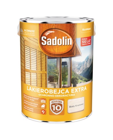 AKZO Sadolin Extra Biały Kremowy 5L - Farba do wnętrz AKZO Sadolin Extra Biały Kremowy 5L - Farba do wnętrz