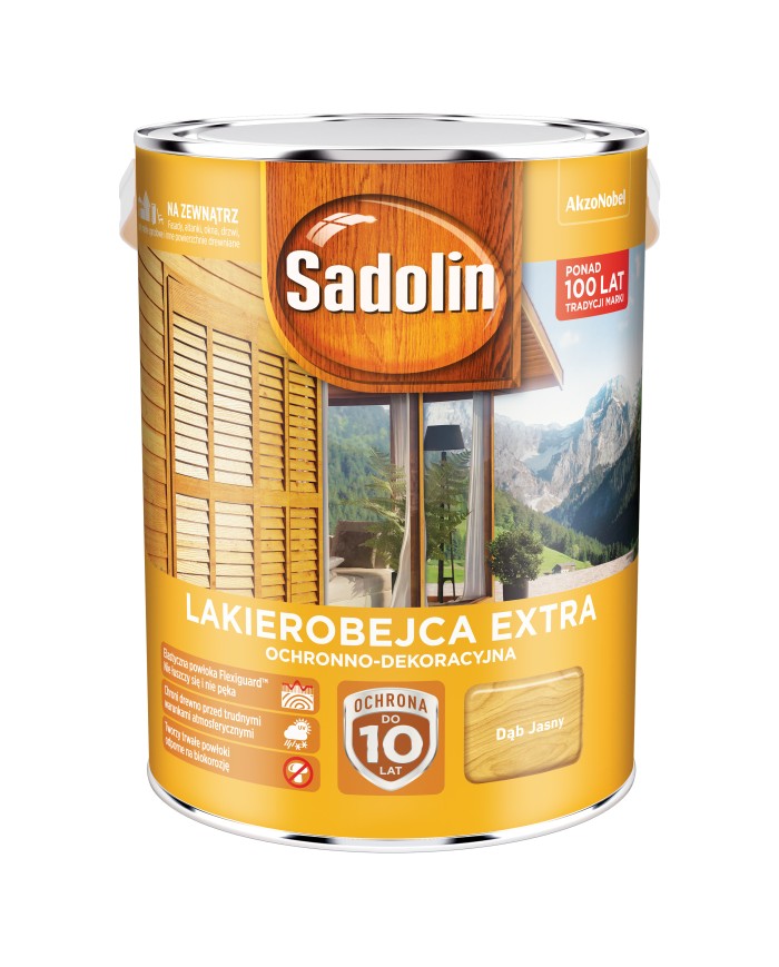 AKZO Sadolin Extra Dąb Jasny 5L - Wysokiej Jakości Lakier