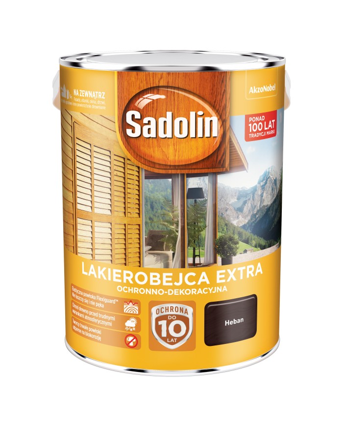 AKZO Sadolin Extra Heban 5L - Farba do drewna i metalu