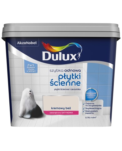 AKZO DULUX Szybkoschnący Kremowy Beż 0,75l - Płytki Ścienne AKZO DULUX Szybkoschnący Kremowy Beż 0,75l - Płytki Ścienne