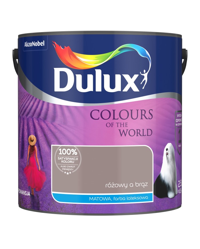 AKZO DULUX KŚ Różowy a Brąz 2,5L - Farba do wnętrz