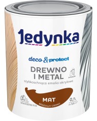 Jedynka Deco&Protect Drewno i Metal Mat Brązowy Ciemny 0,7L Jedynka Deco&Protect Drewno i Metal Mat Brązowy Ciemny 0,7L