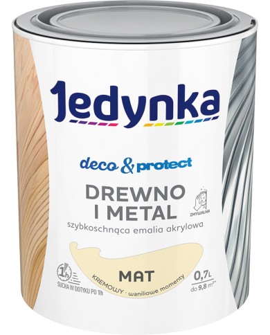 Jedynka Deco&Protect Drewno i Metal Mat Kremowy 0,7L - Najlepsza Jakość Jedynka Deco&Protect Drewno i Metal Mat Kremowy 0,7L - Najlepsza Jakość