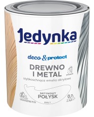 Jedynka Deco&Protect Drewno i Metal 0,7L Satynowy Połysk Biały Jedynka Deco&Protect Drewno i Metal 0,7L Satynowy Połysk Biały