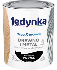 Jedynka Deco&Protect Drewno i Metal Satynowy Połysk Czarny 0,7L Jedynka Deco&Protect Drewno i Metal Satynowy Połysk Czarny 0,7L