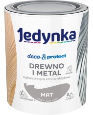 Jedynka Deco&Protect Drewno i Metal Mat Szary 0,7L - Najlepsza Ochrona Jedynka Deco&Protect Drewno i Metal Mat Szary 0,7L - Najlepsza Ochrona
