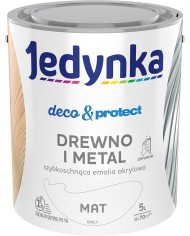 Jedynka Deco&Protect Drewno i Metal Mat Biały 5L - Najlepsza Ochrona Jedynka Deco&Protect Drewno i Metal Mat Biały 5L - Najlepsza Ochrona