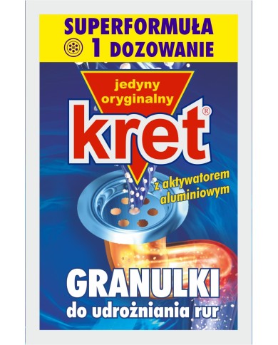 KRET 40g - Granulki do udrożniania rur, 30 saszetek KRET 40g - Granulki do udrożniania rur, 30 saszetek