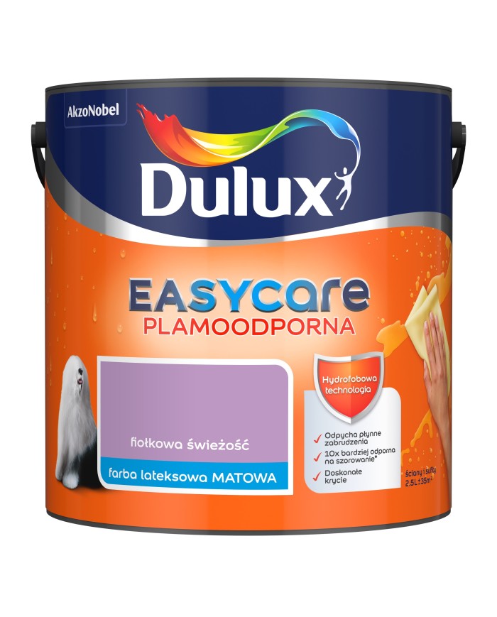 AKZO DULUX EASY CARE Fiołkowa świeżość 2,5L - Farba do wnętrz AKZO DULUX EASY CARE Fiołkowa świeżość 2,5L - Farba do wnętrz