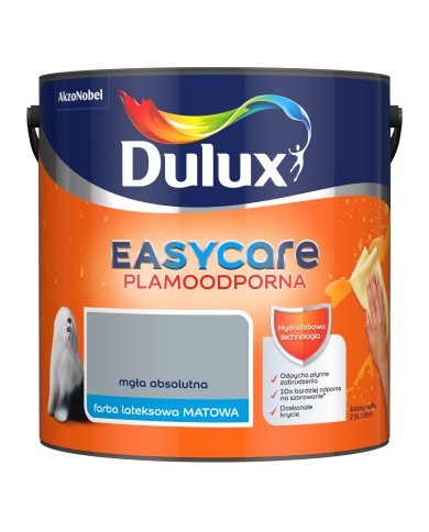 AKZO DULUX EASY CARE Mgła Absolutna 2,5L - Farba do wnętrz AKZO DULUX EASY CARE Mgła Absolutna 2,5L - Farba do wnętrz