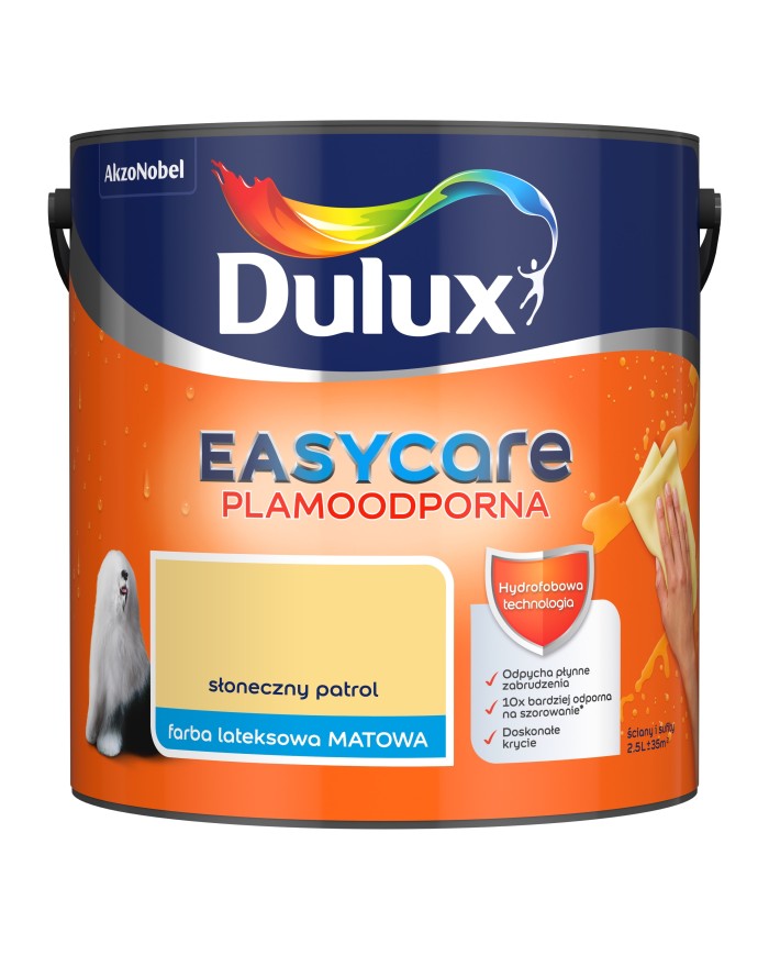 AKZO DULUX EASY CARE Słoneczny Patrol 2,5L - Farba do wnętrz AKZO DULUX EASY CARE Słoneczny Patrol 2,5L - Farba do wnętrz
