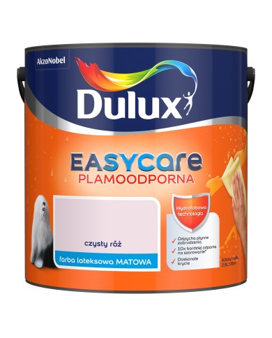 AKZO DULUX EASY CARE Czysty róż 2,5L - Farba do wnętrz AKZO DULUX EASY CARE Czysty róż 2,5L - Farba do wnętrz
