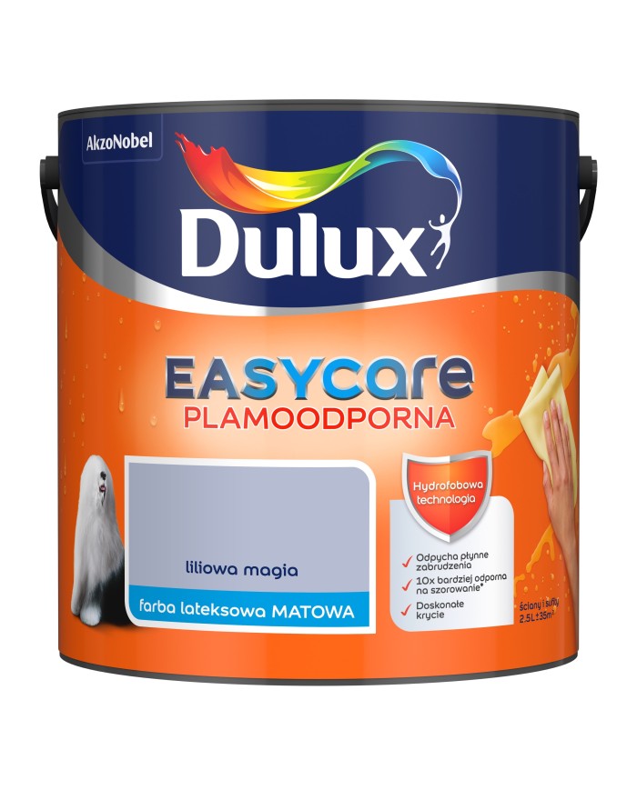 AKZO DULUX EASY CARE Liliowa magia 2,5L - Farba do wnętrz AKZO DULUX EASY CARE Liliowa magia 2,5L - Farba do wnętrz
