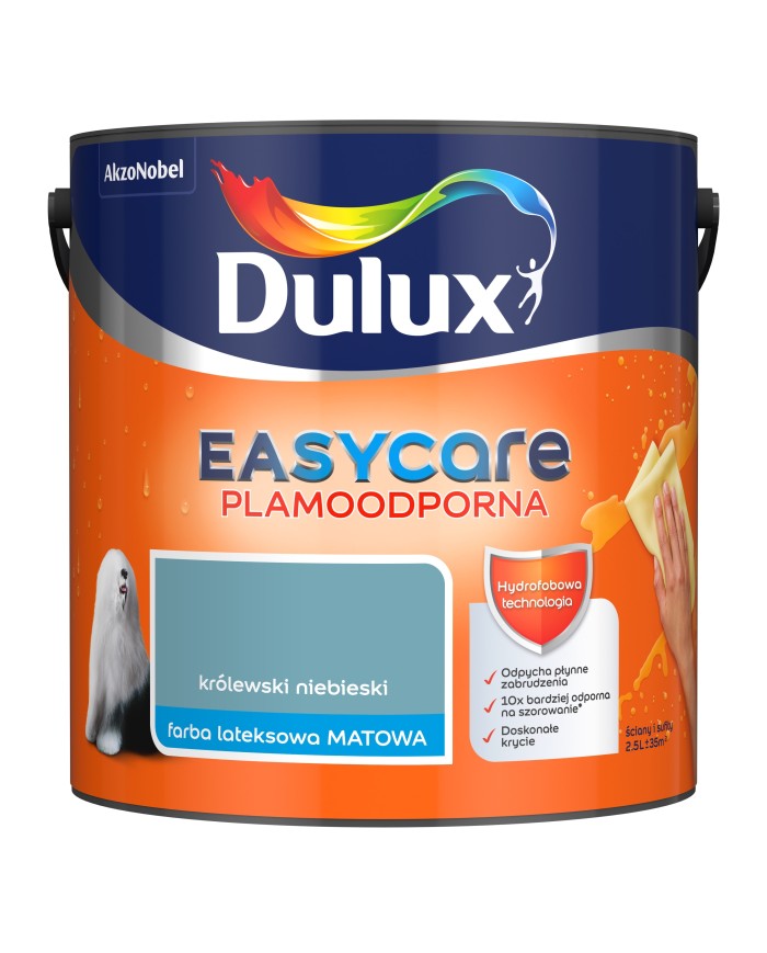 AKZO DULUX EASY CARE Królewski Niebieski 2,5L - Farba do wnętrz AKZO DULUX EASY CARE Królewski Niebieski 2,5L - Farba do wnętrz
