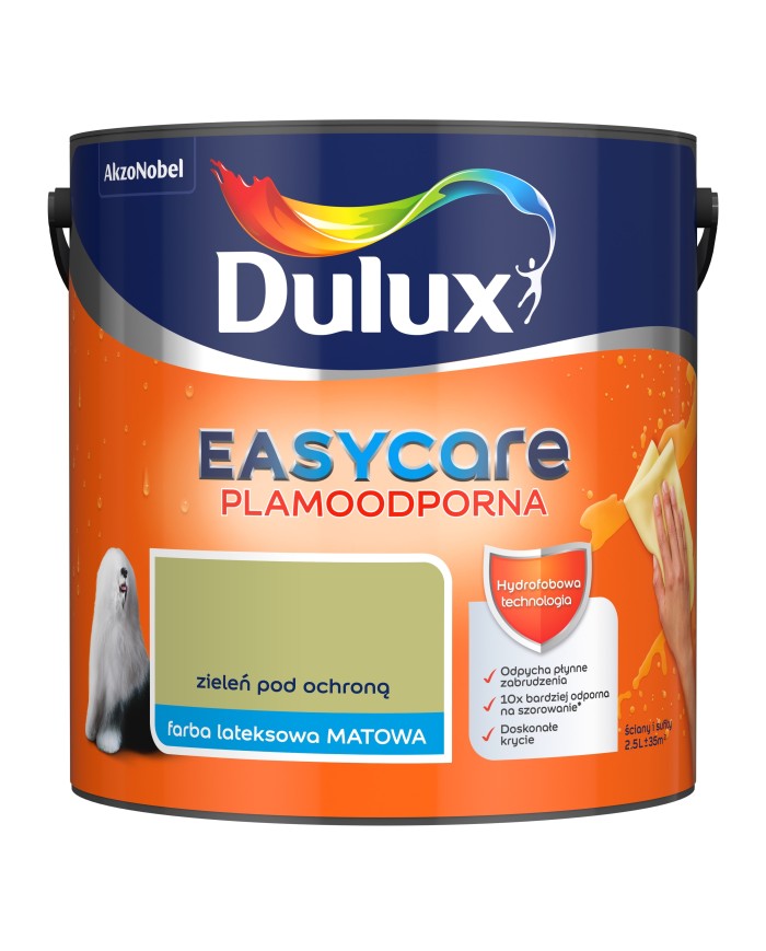 AKZO DULUX EASY CARE Zieleń 2,5L - Farba pod ochroną AKZO DULUX EASY CARE Zieleń 2,5L - Farba pod ochroną