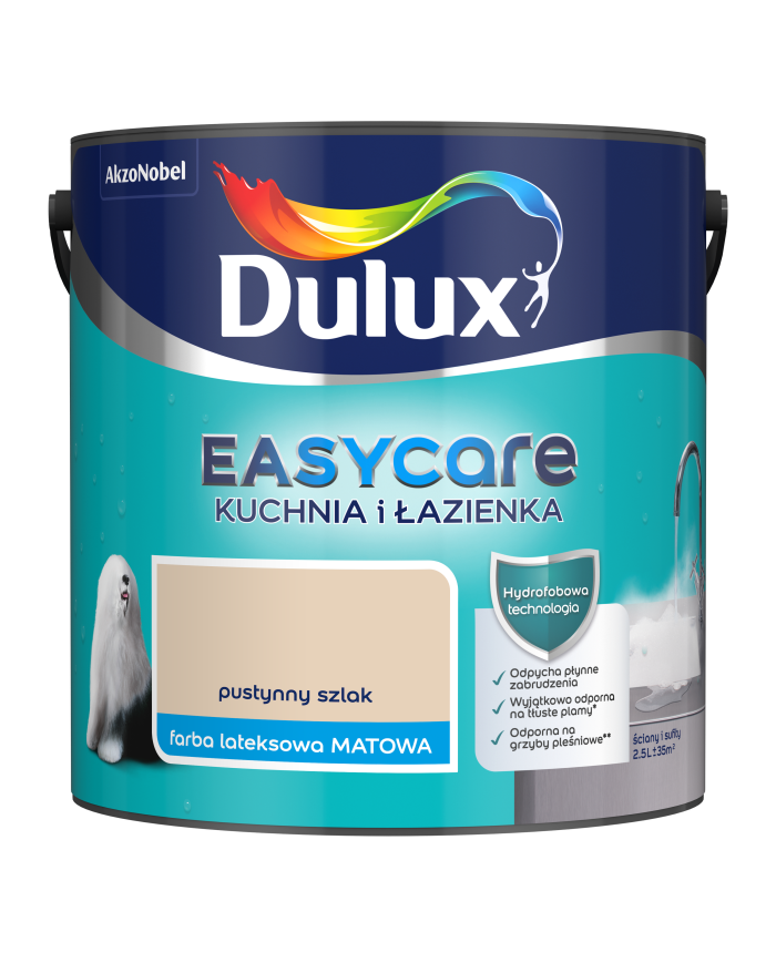 AKZO DULUX EASYCARE Pustynny szlak 2,5L - Farba do Kuchni i Łazienki AKZO DULUX EASYCARE Pustynny szlak 2,5L - Farba do Kuchni i Łazienki