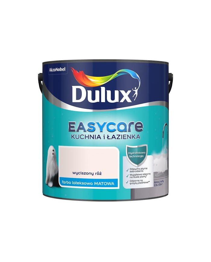 AKZO DULUX EASY CARE Wyciszony Róż 2,5L do Kuchni i Łazienki AKZO DULUX EASY CARE Wyciszony Róż 2,5L do Kuchni i Łazienki