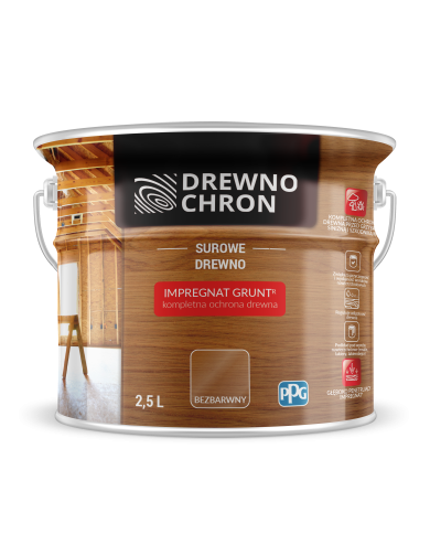PPG Drewnoch. Impregnat Grunt R 2,5L - Ochrona Drewna PPG Drewnoch. Impregnat Grunt R 2,5L - Ochrona Drewna