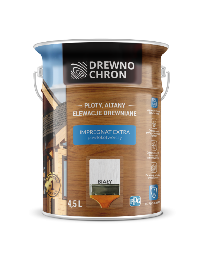 PPG Drewnoch. Impr. Ex. Powłok. Biały 4,5L - Wysoka Jakość! PPG Drewnoch. Impr. Ex. Powłok. Biały 4,5L - Wysoka Jakość!
