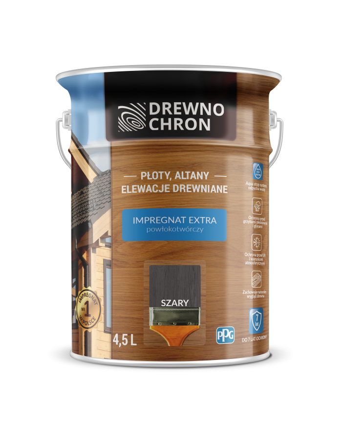 PPG Drewnoch. Impr. Ex. Powłok. Szary 4,5L - Wysoka Jakość! PPG Drewnoch. Impr. Ex. Powłok. Szary 4,5L - Wysoka Jakość!