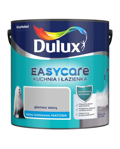 AKZO DULUX EASY CARE Glamour Szary 2,5L - Kuchnia i Łazienka AKZO DULUX EASY CARE Glamour Szary 2,5L - Kuchnia i Łazienka