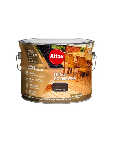 ALTAX Olej do Drewna 2,5 L - Palisander Angielski | Najlepsza Jakość ALTAX Olej do Drewna 2,5 L - Palisander Angielski | Najlepsza Jakość