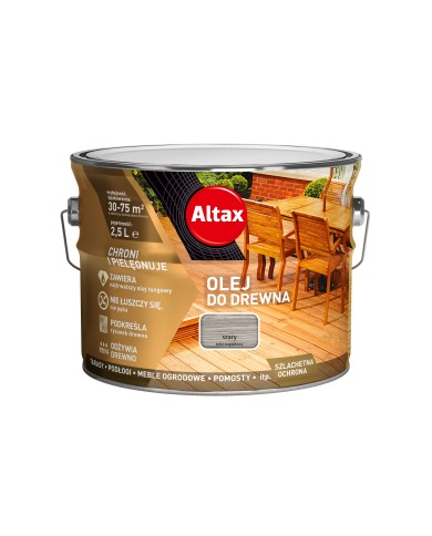 ALTAX Olej do Drewna 2,5 L Szary - Ochrona i Estetyka ALTAX Olej do Drewna 2,5 L Szary - Ochrona i Estetyka