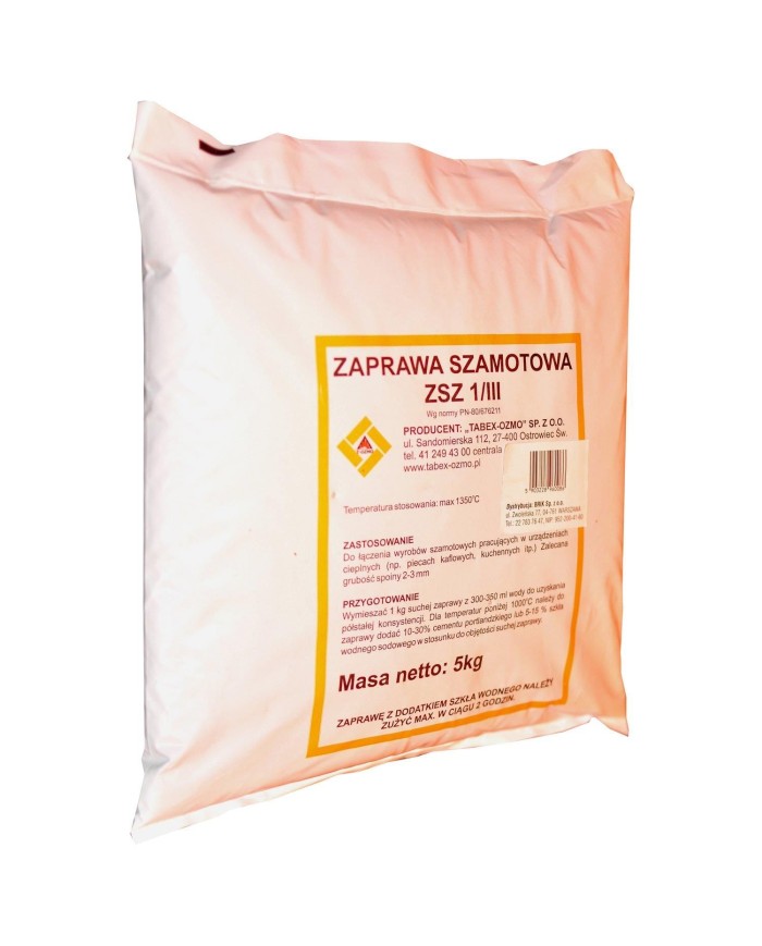 Tabex-Ozmo ZSZ 1/III 5kg - Wysokiej jakości zaprawa szamotowa