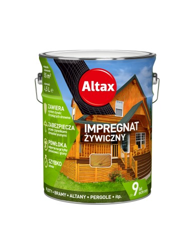 ALTAX Impregnat Żywiczny 4,5 - Dąb | Ochrona i Estetyka Drewna ALTAX Impregnat Żywiczny 4,5 - Dąb | Ochrona i Estetyka Drewna