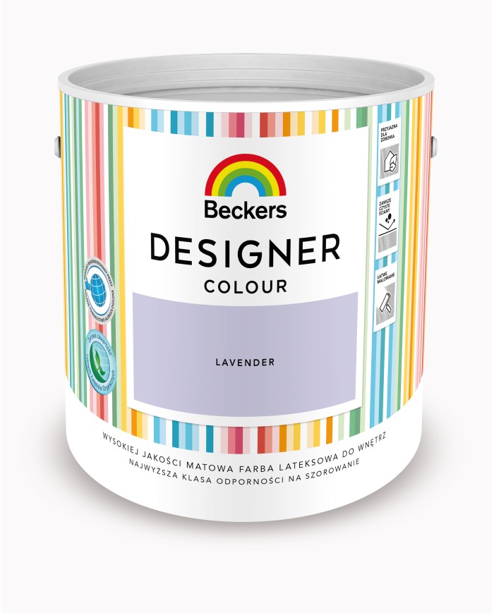 Designer Colour Lavender 2,5L - Farba do wnętrz w pięknym odcieniu Designer Colour Lavender 2,5L - Farba do wnętrz w pięknym odcieniu
