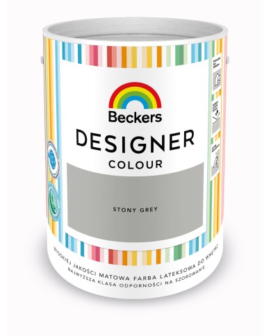 Designer Colour Stony Grey 5L - Idealna Farba do Wnętrz Designer Colour Stony Grey 5L - Idealna Farba do Wnętrz