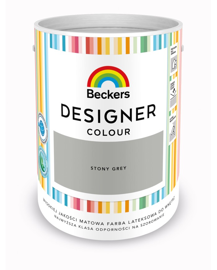 Designer Colour Stony Grey 5L - Idealna Farba do Wnętrz Designer Colour Stony Grey 5L - Idealna Farba do Wnętrz