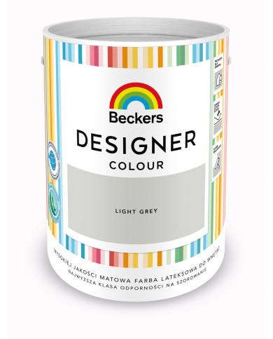 Designer Colour Light Grey 5L - Farba do wnętrz i elewacji Designer Colour Light Grey 5L - Farba do wnętrz i elewacji